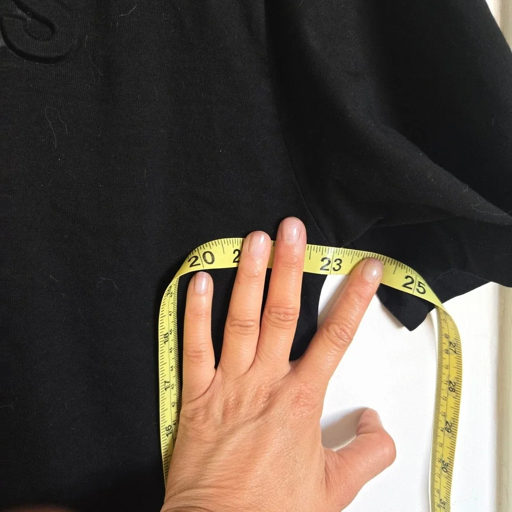 Essentials Fear Of God XL Short Sleeve Puffy Logo‎ Solid Black Cotton T Shirt